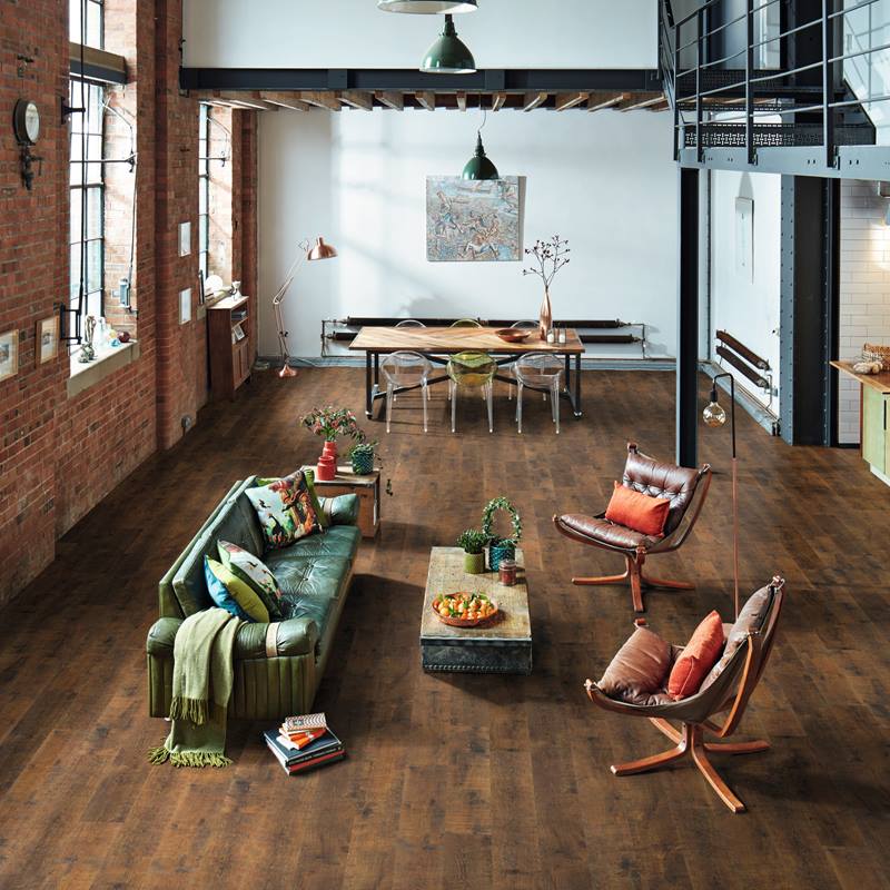 Warm brushed oak luxury vinyl plank inspiration